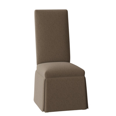 Logan Upholstered Dining Chair Fairfield Chair Body Fabric 8789 Bark Leg Color Espresso