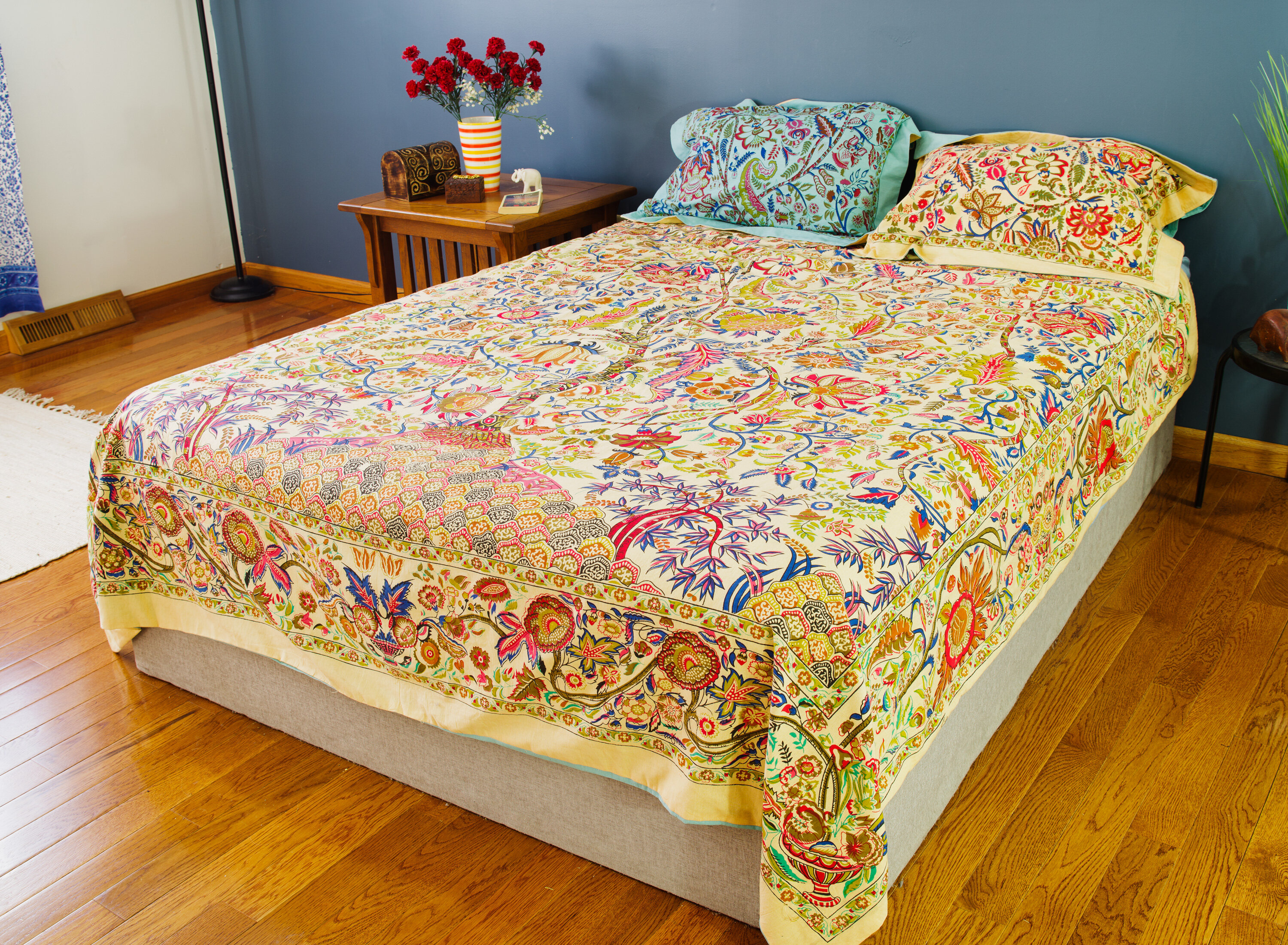 block colour quilt cover