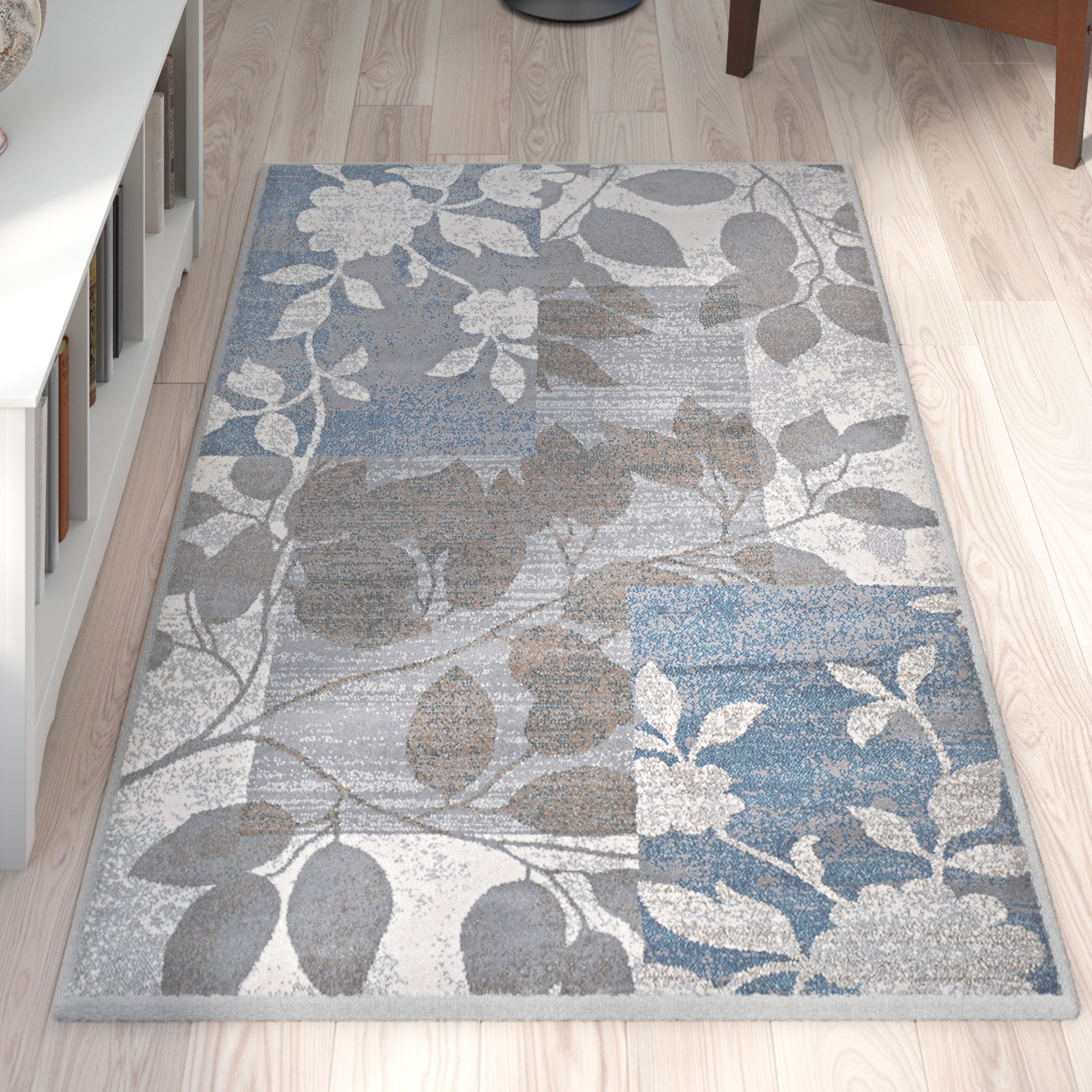Albion Blue And Beige Rug Wayfair