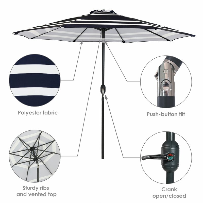 Freeport Park Edmonia 9 Market Umbrella Reviews Wayfair