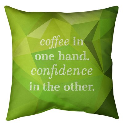 Gemstone Coffee & Confidence Floor Pillow ArtVerse Size: 28