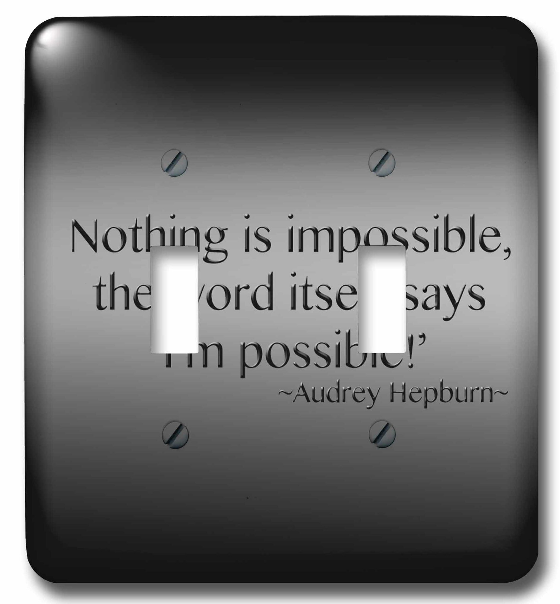 3drose Nothing Is Impossible The Word Itself Says I M Possible 2 Gang Toggle Light Switch Wall Plate Wayfair