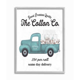 Toilet Paper Cotton Co Delivery Truck Bathroom Word Design - Floater Frame Graphic Art Print