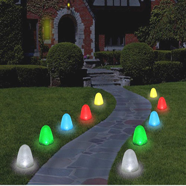 EAMBEITE 4PK Christmas Bulb Pathway Lights with 40 LED Bulbs Decoration for Holiday Christmas Stake Lights on Outdoor Patio Yards Driveways Pathways