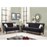Quayle Wing Chesterfield Nailhead 2 Piece Living Room Set by Canora Grey