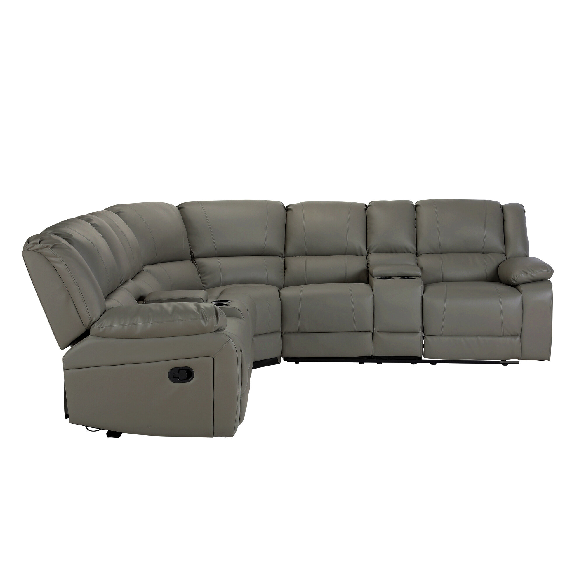 leather sofa with reclining seats