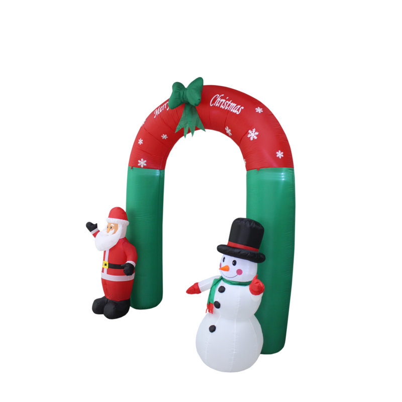 The Holiday Aisle Christmas Santa Claus And Snowman Arch Yard