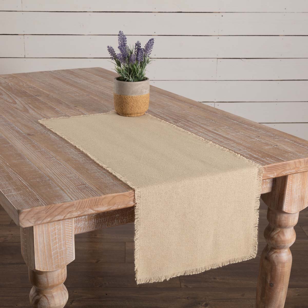 burlap table runner