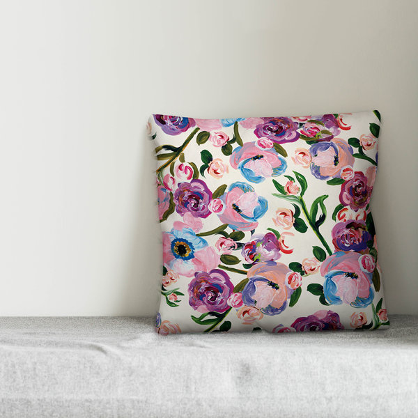Lavender Floral Decorative Pillow Wayfair
