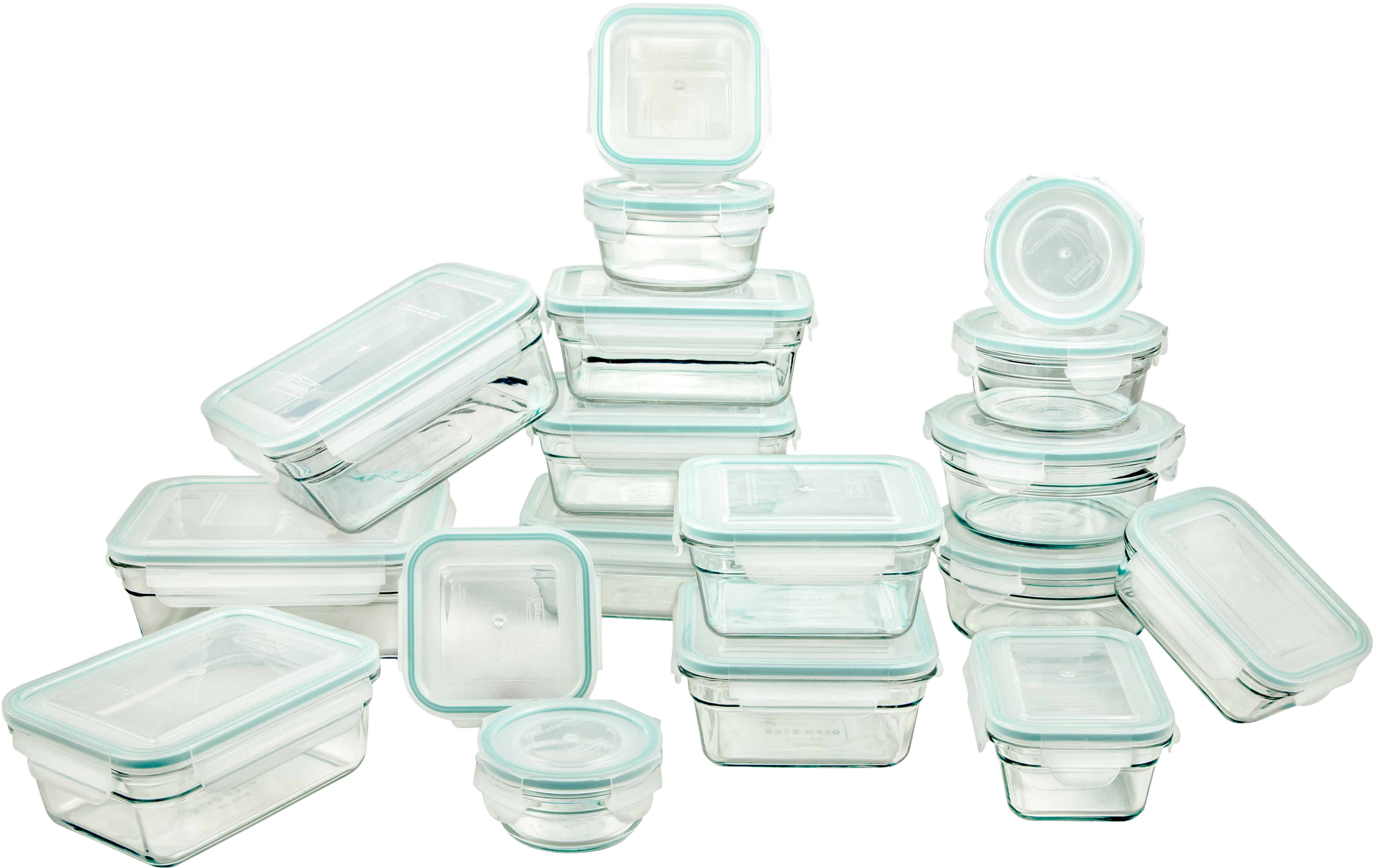 Glasslock Airtight & Leak-Proof Glass Food Storage Containers 4 Pcs set 
