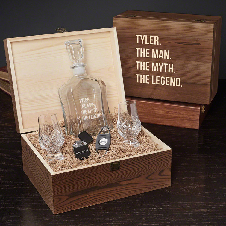 Charlton Home Lochmoor Man Myth Legend Personalized Argos Crystal 6 Piece Whiskey Decanter Set Wayfair