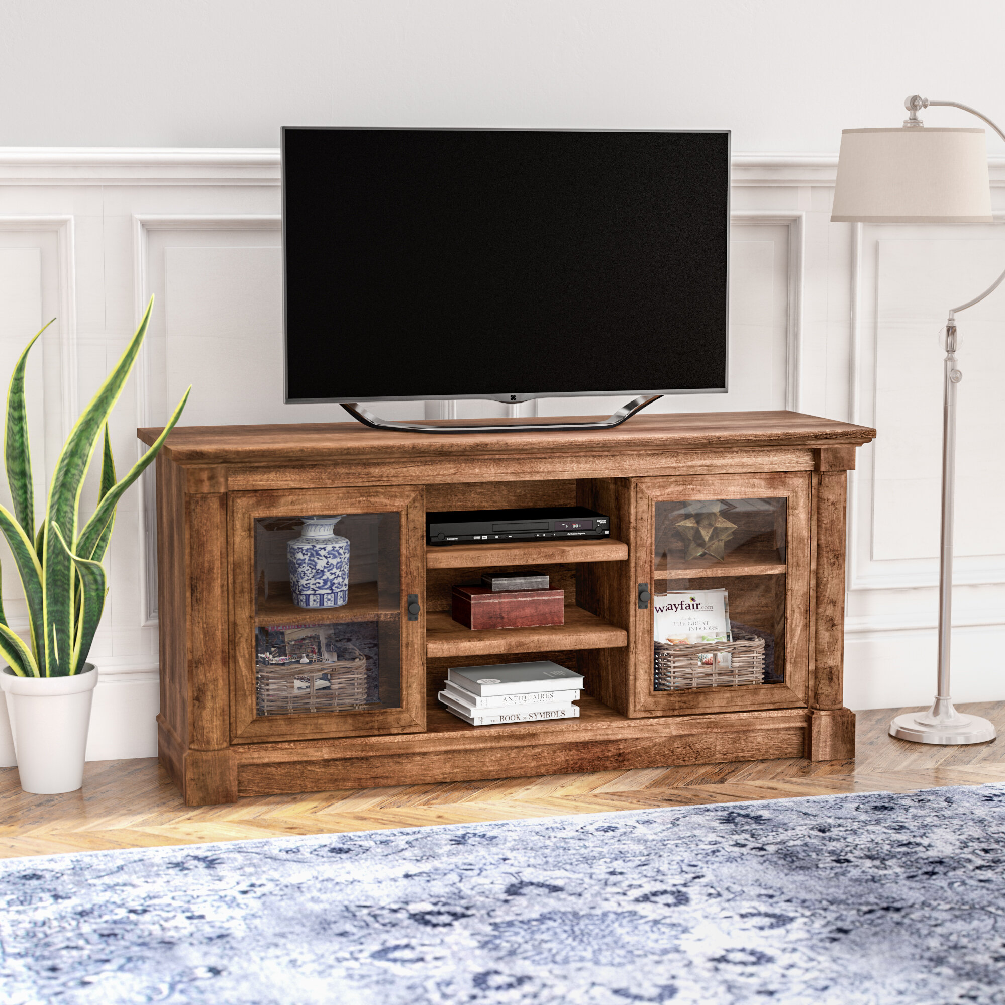 Walworth Cabinet Enclosed Storage Tv Stand For Tvs Up To 60 Inches