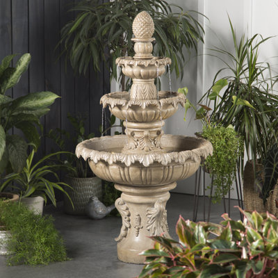 Danelle Resin Outdoor Fountain with Light