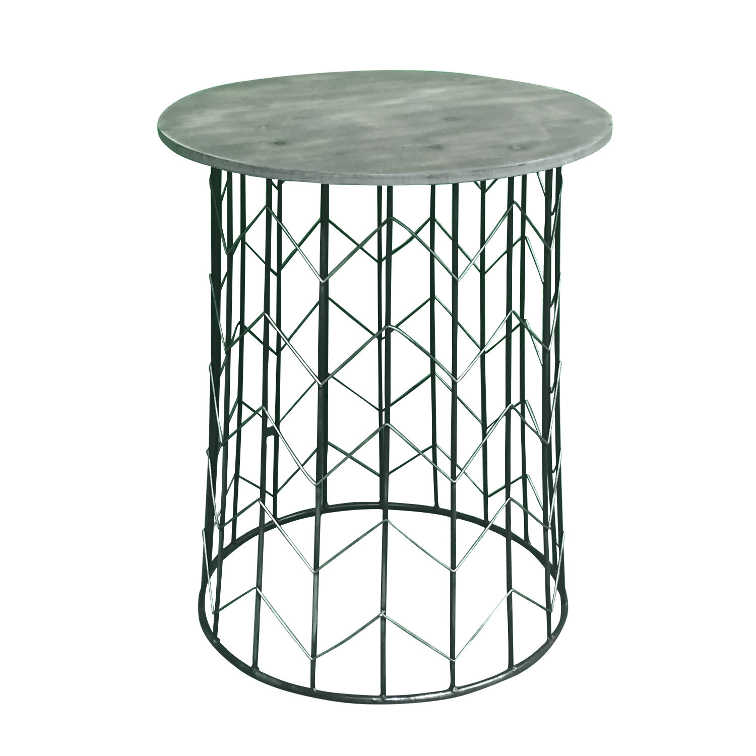 Gracie Oaks Pflugerville Chevron Metal End Table Wayfair