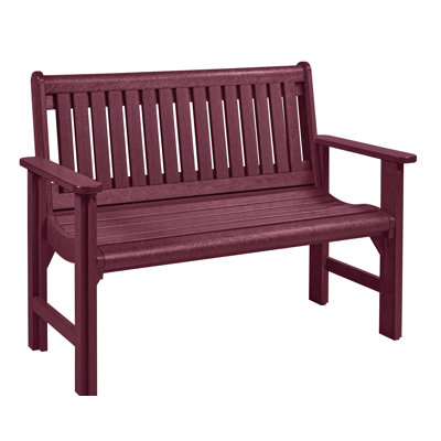 Alanna Plastic Garden Bench Beachcrest Home Color Burgundy