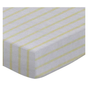 black and white striped crib sheet