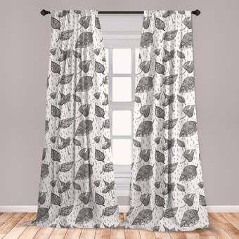 East Urban Home Ambesonne Vintage Curtains Abstract Floral