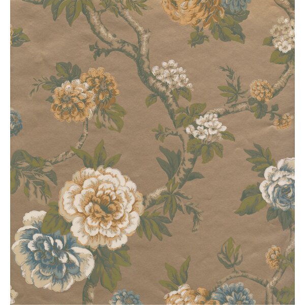 York Wallcoverings FLORAL - Flower Colourful Cream, Green ...
