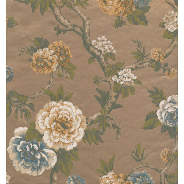 York Wallcoverings FLORAL - Flower Colourful Cream, Green ...