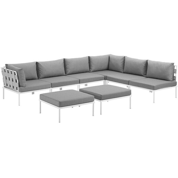 Modern Contemporary Aluminum Outdoor Sectional Allmodern