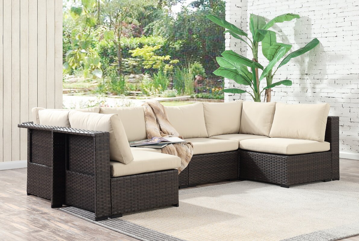 Alycia 6 Piece Sectional Set with Cushions