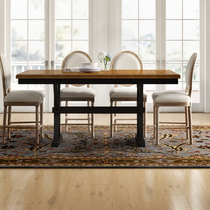 Three Posts™ Courtdale Counter Height Solid Wood Dining Table & Reviews ...