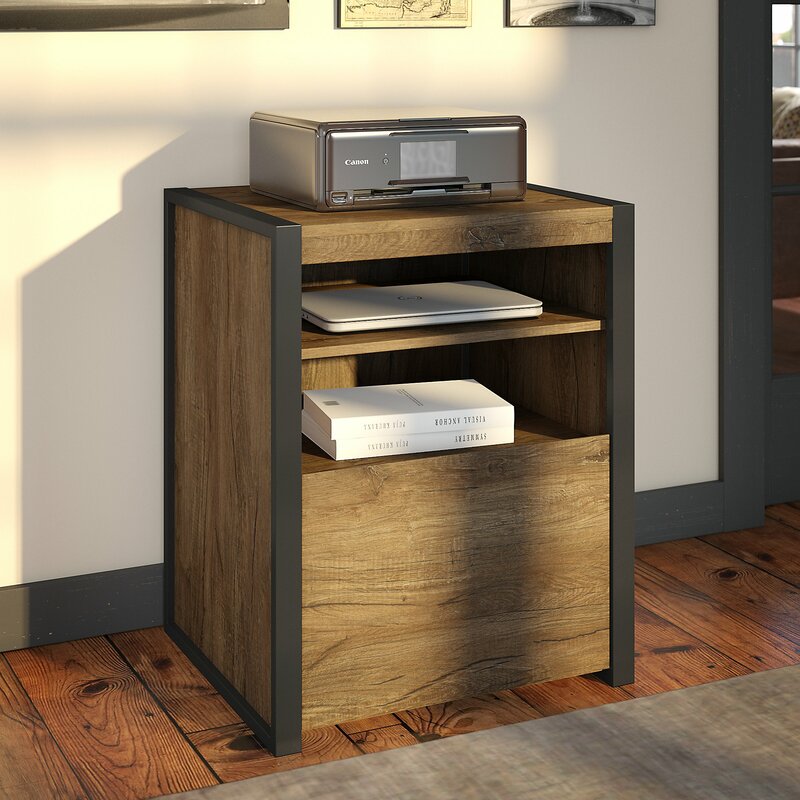 Brayden Studio Gianluca Printer Stand 1 Drawer Vertical Filing