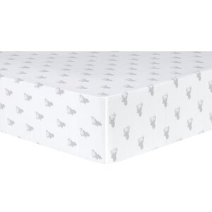 Stag Silhouettes Deluxe Flannel Fitted Crib Sheet