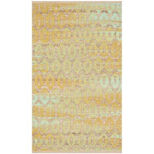 Astor Place Hand-Woven Natural/Green Area Rug