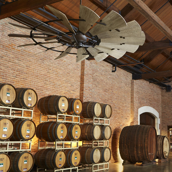 Quorum 72 Ulises 15 Blade Windmill Ceiling Fan With Remote