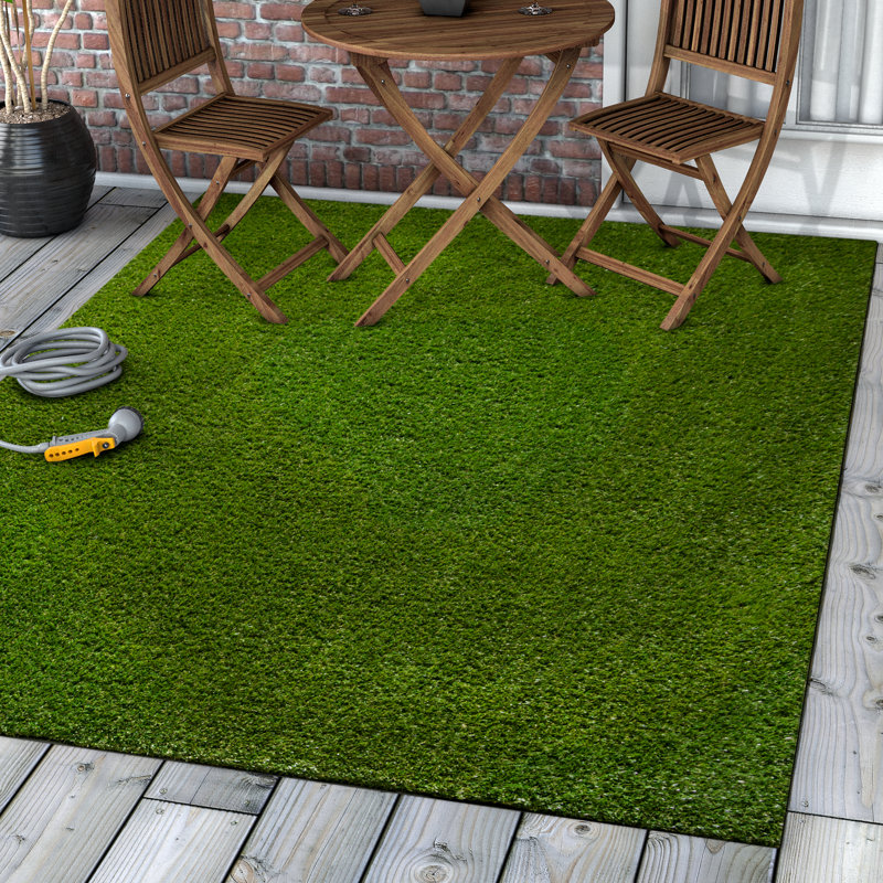 Ebern Designs Tapis Interieur Exterieur Vert En Gazon Synthetique Grimes Et Commentaires Wayfair Ca