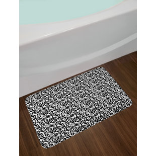 Rugs With Circle Patterns Wayfair Circular Pattern Black And White Bath Rug