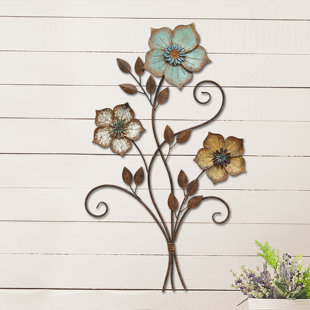 Bayaccents Metal Birds And Leaves Wall Decor Wayfair