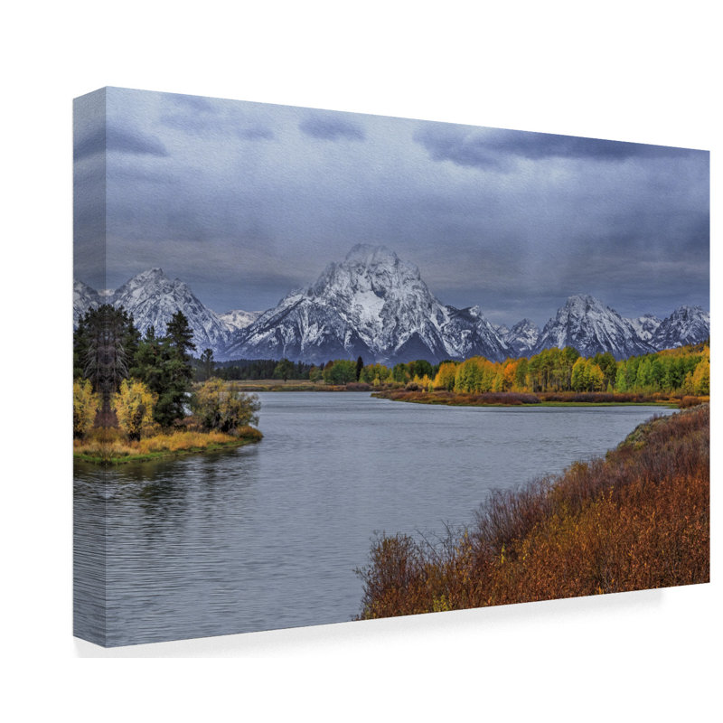 Trademark Art Oxbow Bend Fall Photographic Print On Wrapped Canvas Wayfair