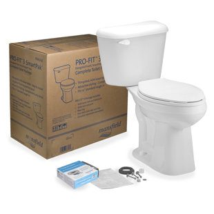 Go to store & view more images Mansfield Plumbing Products Pro-Fit 3 1.28 GPF Elongated Two-Piece Toilet