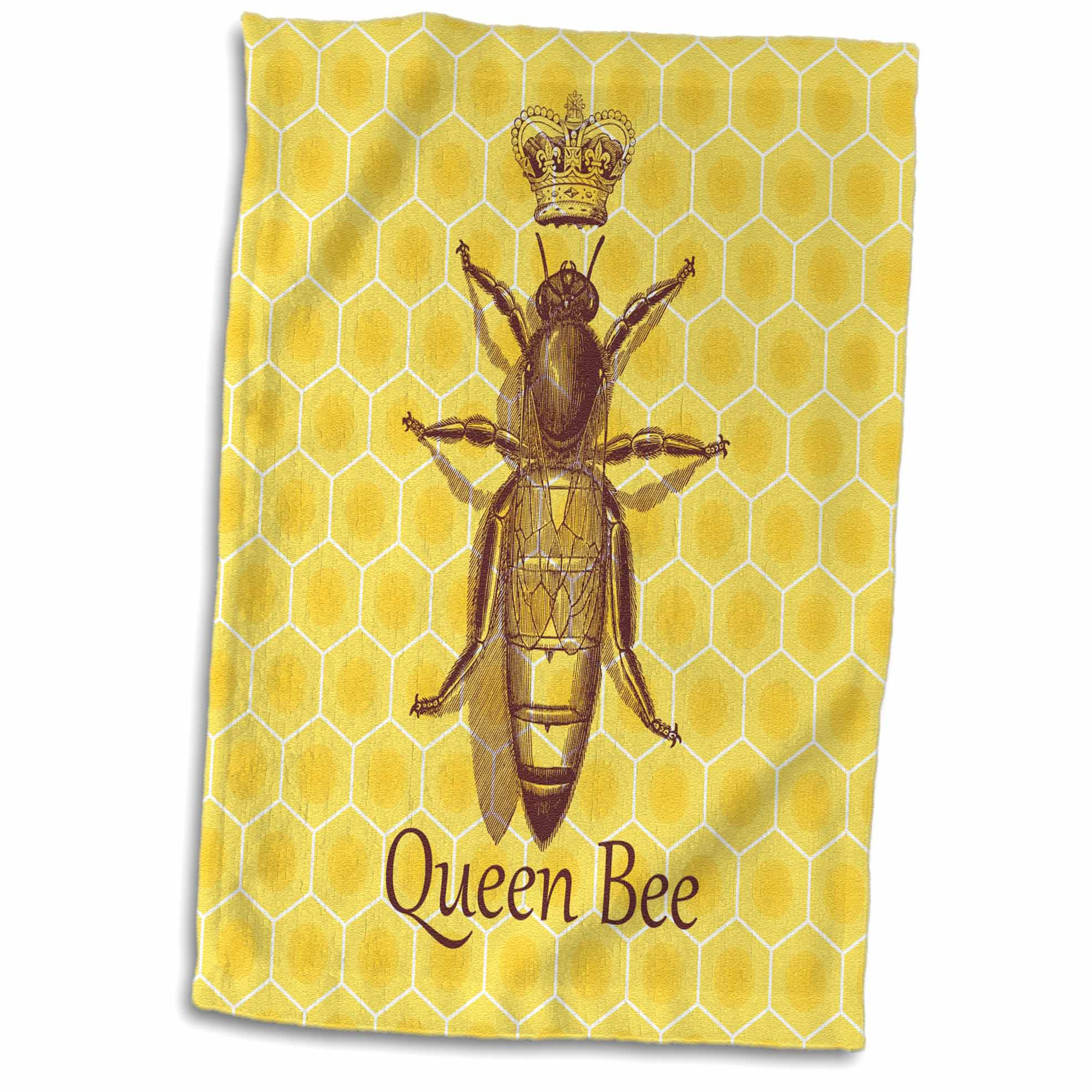 East Urban Home Nickerson Stately Queen Bee With Royal Crown Over Honeycomb Hand Tea Towel Wayfair