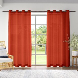 Pair EYELET Ring Top Lined Woven Textured Shimmer Curtains Self Print Abstract 