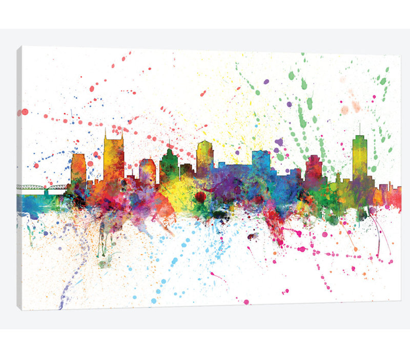 East Urban Home Rainbow Splash Skyline Series Nashville