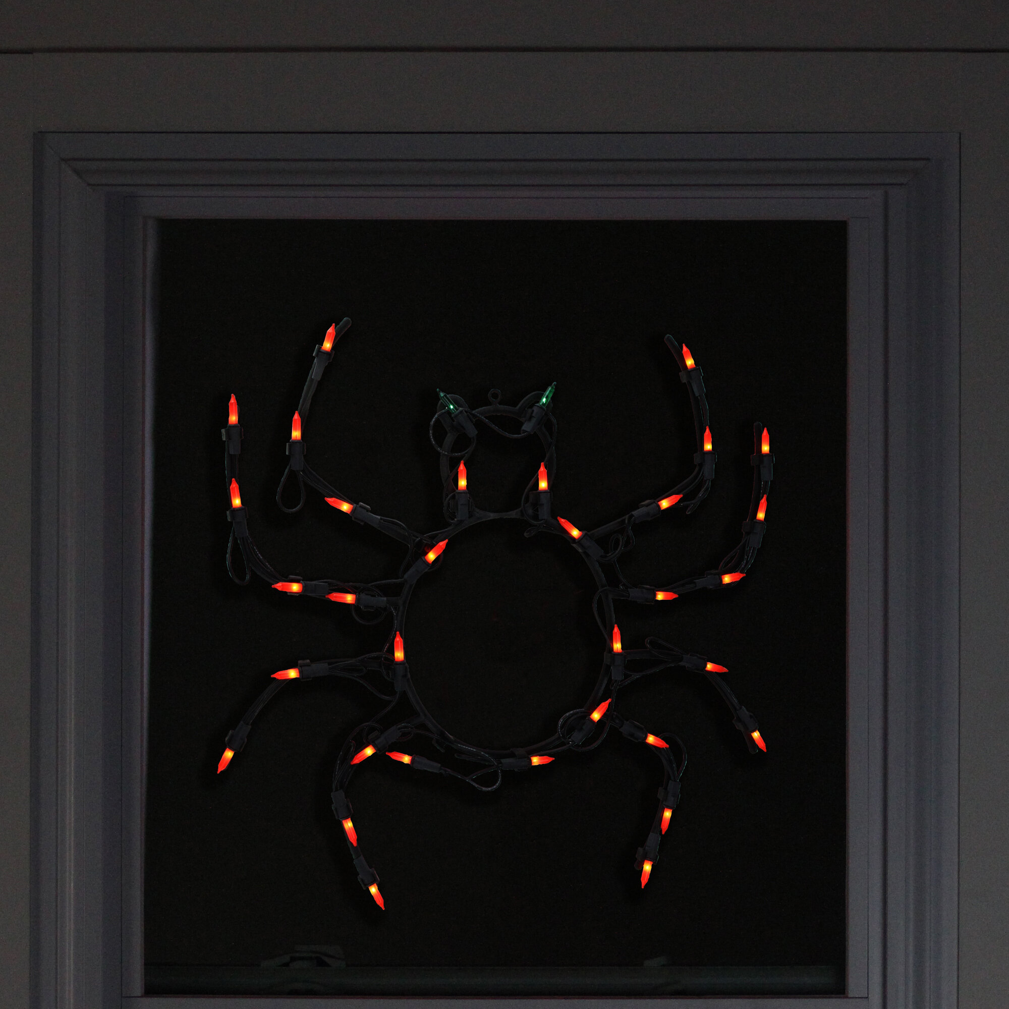 lighted halloween window decorations