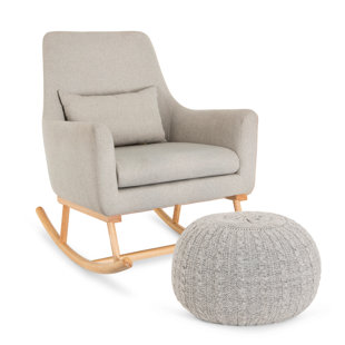 upholstered rocking chair with ottoman