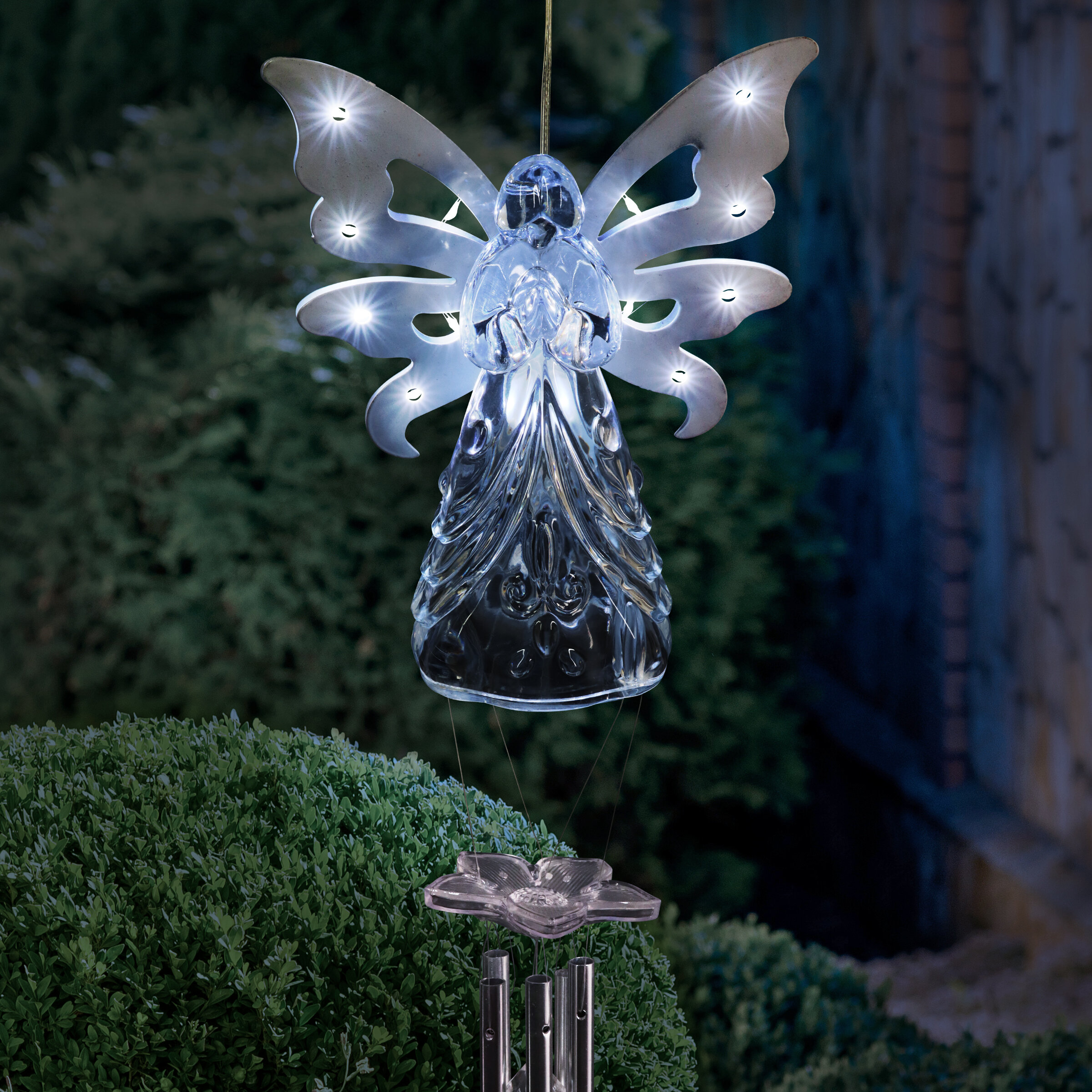 Arlmont & Co. Braden Large Solar Angel Wind Chime & Reviews 