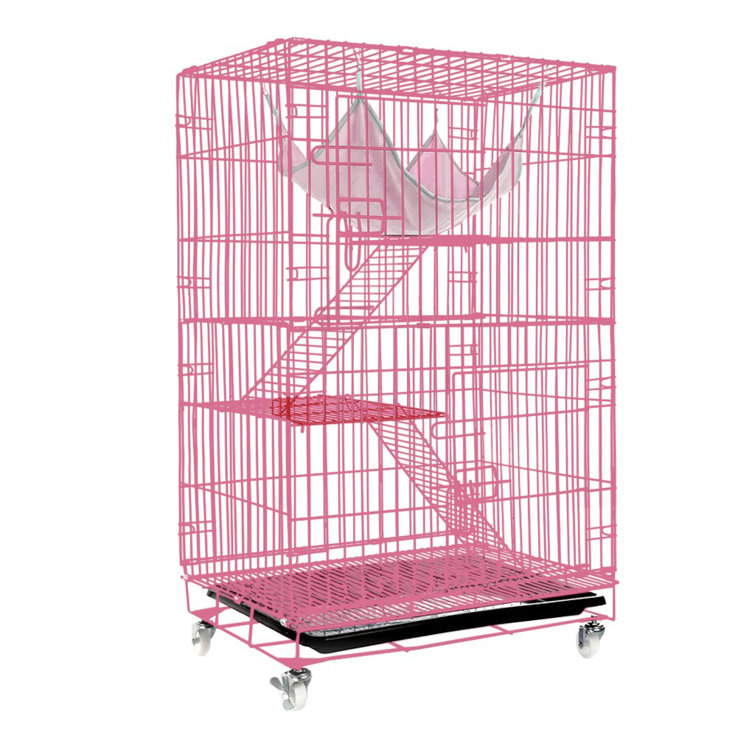 pink cat cage