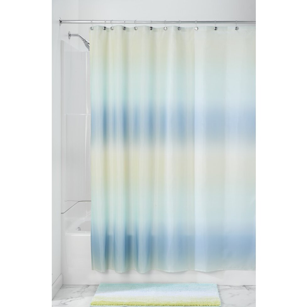 mint colored shower curtain