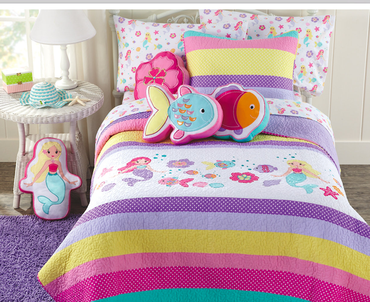 mermaid quilt set