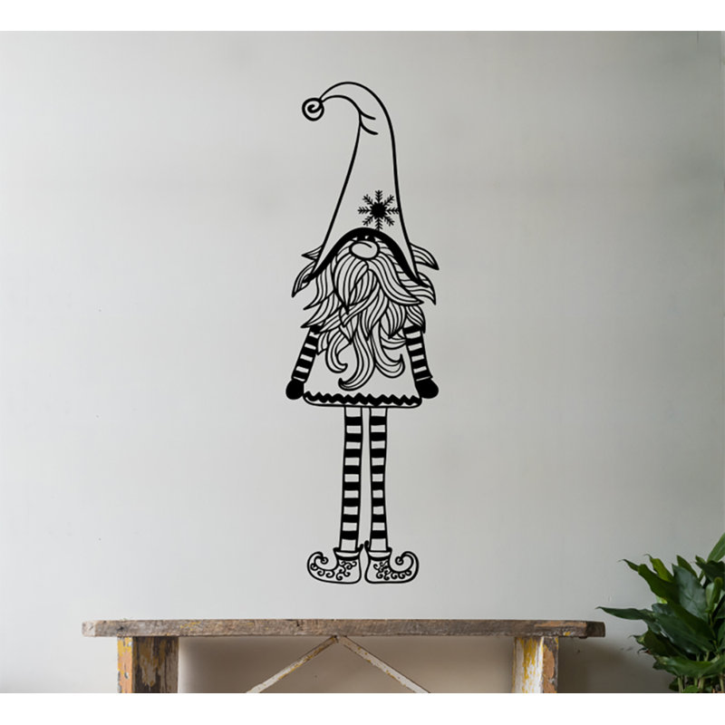 The Holiday Aisle Christmas Winter Gnome Vinyl Words Wall Decal Wayfair