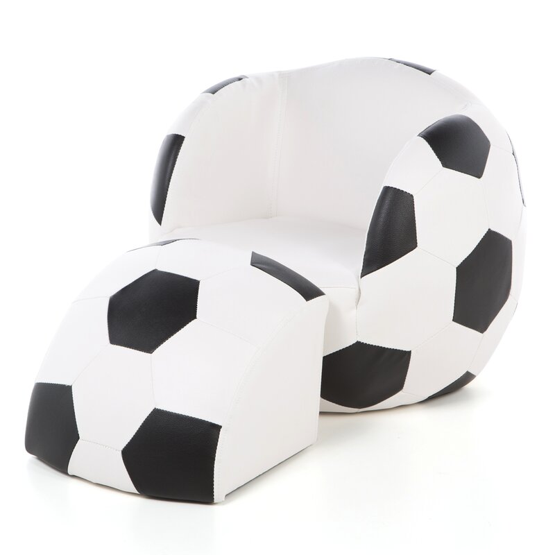 soccer ball chair and ottoman