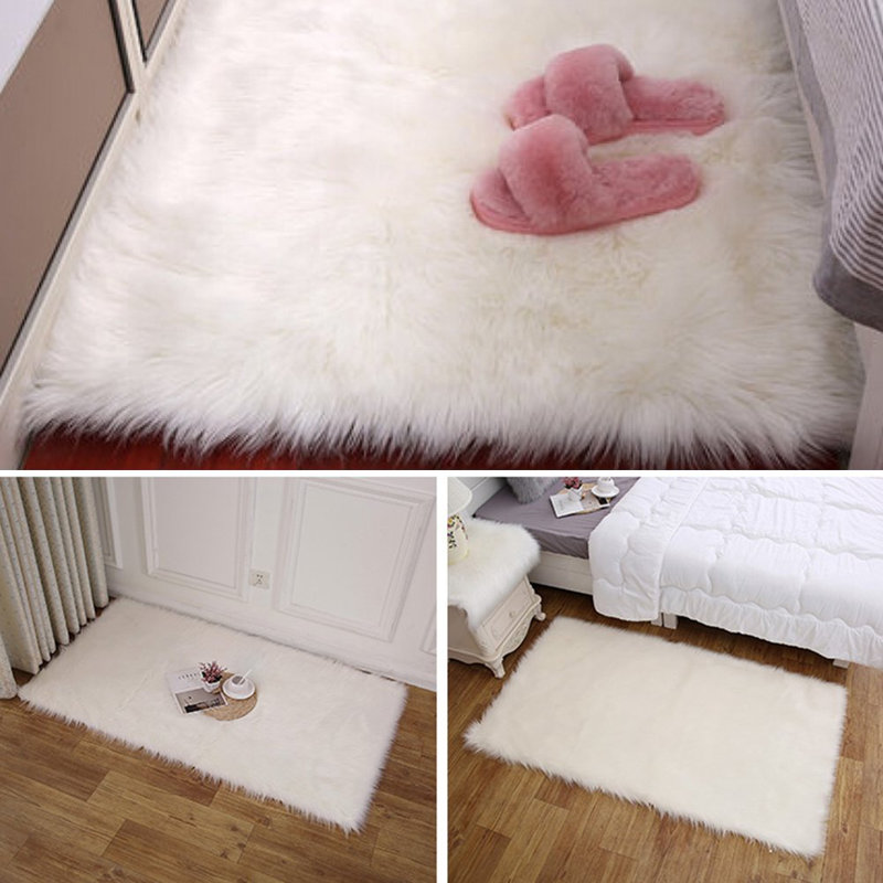 Mercer41 Pinckney Stylish Fluffy White Area Rug Reviews Wayfair