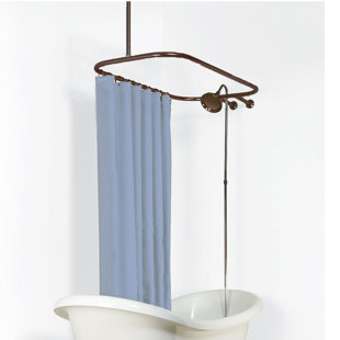 Farmhouse Rustic Fixed Shower Curtain Rods Hooks Birch Lane