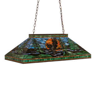 Go to store & view more images Meyda Tiffany Eagle at Sunset 3-Light Pool Table Pendant