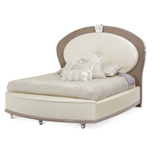 Overture Upholstered Platform Bed by Michael Amini (AICO)